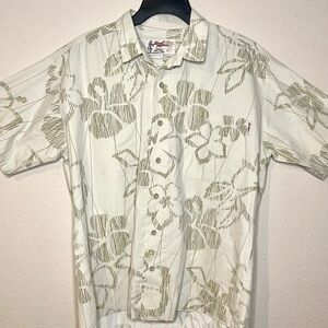 Vintage Made in Hawaii 100% Cotton Tropical Button Up Polo by Local Motion| sz L